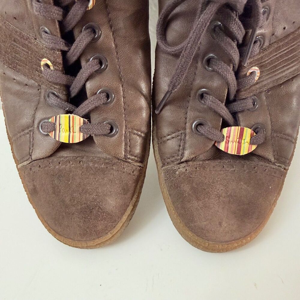 Clearance! Paul Smith West Brown Leather Sneakers Men’s US 9 UK 8 - Picture 9 of 10